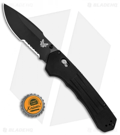 Benchmade 407SBK Vallation AXIS-Assist Knife Black (3.7" Black Serr) 4 Benchmade 407SBK Vallation AXIS-Assist Knife Black (3.7" Black Serr) - Image 4