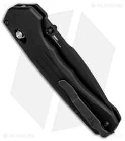 Benchmade 407SBK Vallation AXIS-Assist Knife Black (3.7" Black Serr) 6 Benchmade 407SBK Vallation AXIS-Assist Knife Black (3.7" Black Serr) -Benchmade Benchmade 407SBK Vallation AXIS Assist Black Black Serr BHQ 84270 jr side