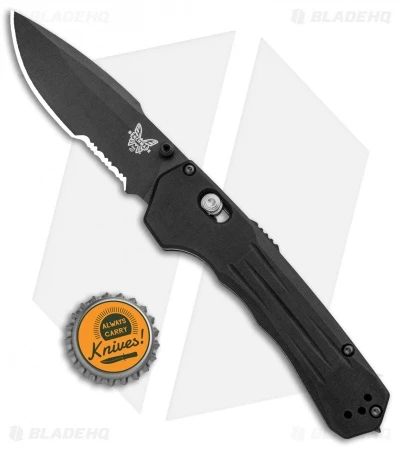 Benchmade 427SBK Mini Vallation AXIS-Assist Knife Black (3.2" Black Serr) 4 Benchmade 427SBK Mini Vallation AXIS-Assist Knife Black (3.2" Black Serr) - Image 4