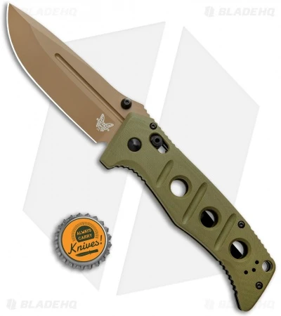 Benchmade Adamas AXIS Lock Knife Olive G-10 (3.8" FE) 275FE-2 6 Benchmade Adamas AXIS Lock Knife Olive G-10 (3.8" FE) 275FE-2 - Image 6