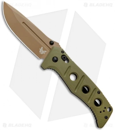 Benchmade Adamas AXIS Lock Knife Olive G-10 (3.8" FE) 275FE-2 1 Benchmade Adamas AXIS Lock Knife Olive G-10 (3.8" FE) 275FE-2