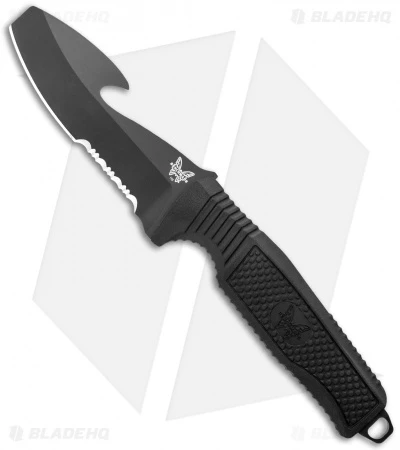 Benchmade H2O Fixed Blade Dive Knife Black Santoprene (3.5" Black Serr) 1 Benchmade H2O Fixed Blade Dive Knife Black Santoprene (3.5" Black Serr)