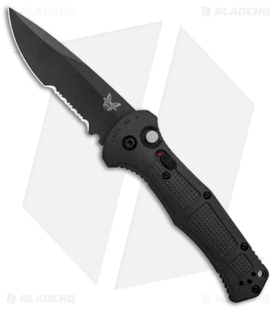 Benchmade Claymore Automatic Knife Black Grivory (3.6" Black Serr) 9070SBK 1 Benchmade Claymore Automatic Knife Black Grivory (3.6" Black Serr) 9070SBK