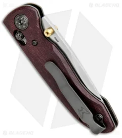 Benchmade Foray Limited Ed. AXIS Lock Knife Red Micarta (3.24" Satin ) 698-1901 6 Benchmade Foray Limited Ed. AXIS Lock Knife Red Micarta (3.24" Satin ) 698-1901 -Benchmade Benchmade Foray Limited Edition Ed AXIS Lock Red Micarta Satin 698 1901 BHQ 97136 jr side