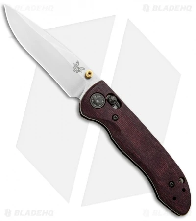 Benchmade Foray Limited Ed. AXIS Lock Knife Red Micarta (3.24" Satin ) 698-1901 1 Benchmade Foray Limited Ed. AXIS Lock Knife Red Micarta (3.24" Satin ) 698-1901