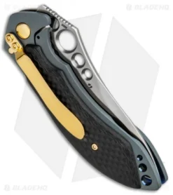 Benchmade 890-111 Torrrent Knife Gold Class Spring Assist (3.6" Satin) 6 Benchmade 890-111 Torrrent Knife Gold Class Spring Assist (3.6" Satin) -Benchmade Benchmade Gold Class Mini Skirmish FL Ti CF Satin 635 82 BHQ 89957 jr side