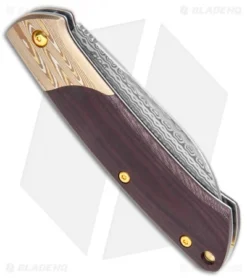 Benchmade Gold Class Proper Slip Joint Knife Black/Burgundy Micarta (2.8 Dama) 8 Benchmade Gold Class Proper Slip Joint Knife Black/Burgundy Micarta (2.8 Dama) -Benchmade Benchmade Gold Class Proper SJ Black Burgundy Micarta Damascus 319 201 BHQ 107745 jr side