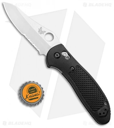Benchmade Griptilian AXIS Lock Knife Black (3.45" Satin Serr) 550S-S30V 4 Benchmade Griptilian AXIS Lock Knife Black (3.45" Satin Serr) 550S-S30V - Image 4