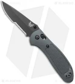 Benchmade Griptilian AXIS Lock Knife Gray (3.45" Black Serr) 551SBKGRY-S30V