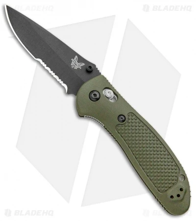 Benchmade Griptilian AXIS Lock Knife Olive Drab (3.45" Black Serr) 551SBKOD-S30V 1 Benchmade Griptilian AXIS Lock Knife Olive Drab (3.45" Black Serr) 551SBKOD-S30V