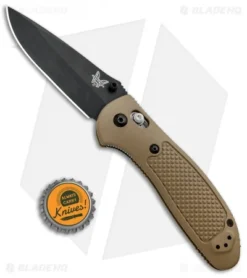 Benchmade Griptilian AXIS Lock Knife Sand (3.45" Black) 551BKSN-154CM -Benchmade Benchmade Griptilian AXIS Sand Black 551BKSN S30V BHQ 6224 jr bottlecap 1