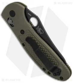 Benchmade Griptilian AXIS Lock Knife Olive Drab (3.45" Black Serr S30V) 550SBKOD 6 Benchmade Griptilian AXIS Lock Knife Olive Drab (3.45" Black Serr S30V) 550SBKOD -Benchmade Benchmade Griptilian Axis Lock Olive Drab Black Serr 550SBKOD BHQ 92481 jr side