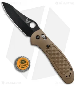 Benchmade Griptilian 550BKSN Knife - Sand | Black S30V -Benchmade Benchmade Griptilian Axis Lock Sand Black 550BKSN BHQ 92482 jr bottlecap