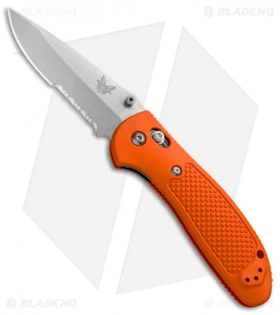 Benchmade Griptilian AXIS Lock Knife Orange (3.45" Satin Serr) 551SH2O 1 Benchmade Griptilian AXIS Lock Knife Orange (3.45" Satin Serr) 551SH2O