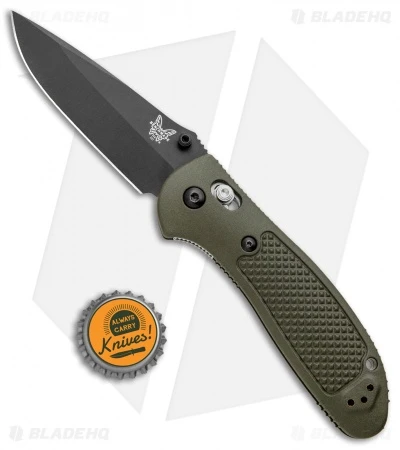 Benchmade Griptilian AXIS Lock Knife Olive Drab (3.45" Black) D2 4 Benchmade Griptilian AXIS Lock Knife Olive Drab (3.45" Black) D2 - Image 4