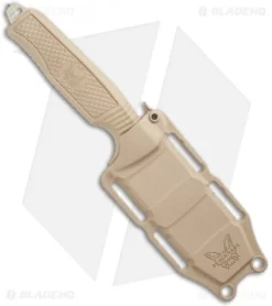 Benchmade H2O Fixed Blade Dive Knife Tan Santoprene (3.5" Tan Serr) 7 Benchmade H2O Fixed Blade Dive Knife Tan Santoprene (3.5" Tan Serr) -Benchmade Benchmade H20 Fixed Blade Dive Tan 112SSN Tan Coated Serr BHQ 123893 jr sheath