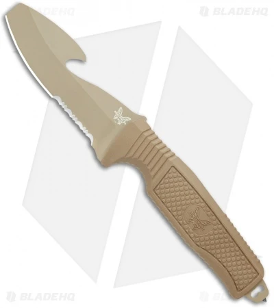 Benchmade H2O Fixed Blade Dive Knife Tan Santoprene (3.5" Tan Serr) 1 Benchmade H2O Fixed Blade Dive Knife Tan Santoprene (3.5" Tan Serr)