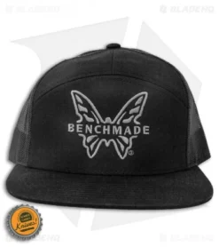 Benchmade Knives Snap Back Mesh 7 Panel Hat W/ Embroidered Logo - Black 7 Benchmade Knives Snap Back Mesh 7 Panel Hat W/ Embroidered Logo - Black -Benchmade Benchmade Knives Snap Back Mesh 7 Panel Hat Leather Logo Black BHQ 123100 jr bottlecap