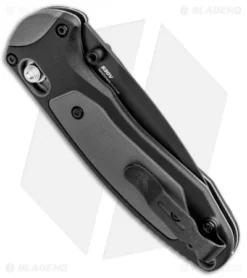 Benchmade 595BK Mini Boost AXIS-Assist Knife Black/Gray (3.11" Black) 6 Benchmade 595BK Mini Boost AXIS-Assist Knife Black/Gray (3.11" Black) -Benchmade Benchmade Mini Boost AXIS Assist Black Gray Black 595BK BHQ 78760 jr side