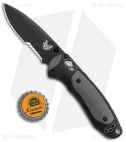 Benchmade 595SBK Mini Boost AXIS-Assist Knife Black/Gray (3.11" Black Serr) 7 Benchmade 595SBK Mini Boost AXIS-Assist Knife Black/Gray (3.11" Black Serr) -Benchmade Benchmade Mini Boost AXIS Assist Black Gray Black Serr 595SBK BHQ 78761 jr bottlecap
