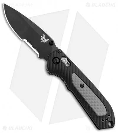 Benchmade Mini Freek AXIS Lock Knife Black/Gray (3" Black Serr) 565SBK 1 Benchmade Mini Freek AXIS Lock Knife Black/Gray (3" Black Serr) 565SBK