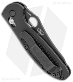 Benchmade Mini Griptilian AXIS Lock Knife Black (2.91" Black Serr) 555SBKHG 6 Benchmade Mini Griptilian AXIS Lock Knife Black (2.91" Black Serr) 555SBKHG -Benchmade Benchmade Mini Griptilian AXIS Black Black Serr 555SBKHG BHQ 110624 jr side