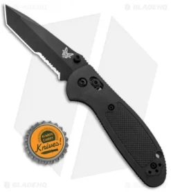 Benchmade Mini Griptilian AXIS Lock Knife Black (2.91" Black Serr) 557SBK-S30V 7 Benchmade Mini Griptilian AXIS Lock Knife Black (2.91" Black Serr) 557SBK-S30V -Benchmade Benchmade Mini Griptilian AXIS Lock Black Black Serr 557SBK S30V BHQ 0760 jr bottlecap