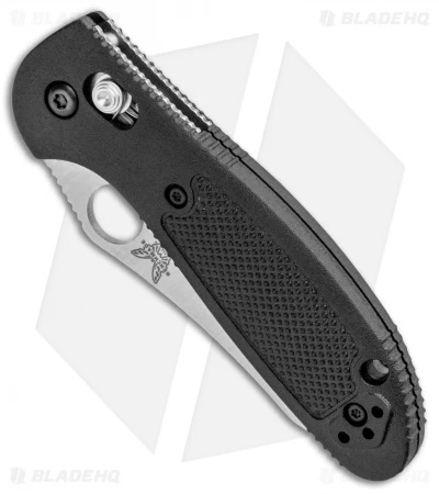 Benchmade Mini Griptilian AXIS Lock Knife Black (2.91" Satin Serr) 555S-S30V 2 Benchmade Mini Griptilian AXIS Lock Knife Black (2.91" Satin Serr) 555S-S30V - Image 2