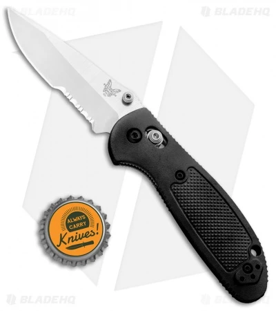 Benchmade Mini Griptilian AXIS Lock Knife Black (2.91" Satin Serr) 556S-S30V 4 Benchmade Mini Griptilian AXIS Lock Knife Black (2.91" Satin Serr) 556S-S30V - Image 4