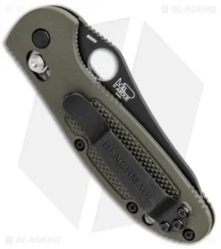 Benchmade Mini Griptilian AXIS Lock Knife Olive Drab (2.91") 555BKOD-S30V -Benchmade Benchmade Mini Griptilian AXIS Lock Olive Drab 555BKOD S30V BHQ 103419 jr side