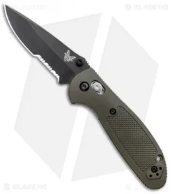 Benchmade Mini Griptilian AXIS Lock Knife OD Green (2.91" Black Serr) S30V