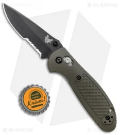 Benchmade Mini Griptilian AXIS Lock Knife OD Green (2.91" Black Serr) S30V 7 Benchmade Mini Griptilian AXIS Lock Knife OD Green (2.91" Black Serr) S30V -Benchmade Benchmade Mini Griptilian AXIS Lock Olive Drab Black Serr 556SBKOD S30V BHQ 2496 jr bottlecap
