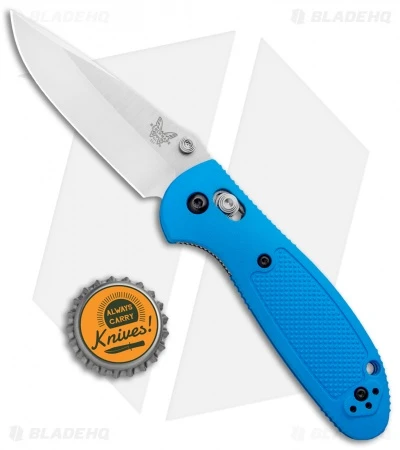 Benchmade Mini Griptilian AXIS Lock Knife Blue (2.91" Satin) 556-BLU-S30V 4 Benchmade Mini Griptilian AXIS Lock Knife Blue (2.91" Satin) 556-BLU-S30V - Image 4