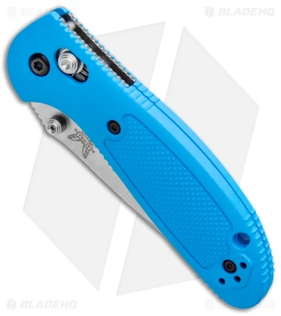 Benchmade Mini Griptilian AXIS Lock Knife Blue (2.91" Satin) 556-BLU-S30V 2 Benchmade Mini Griptilian AXIS Lock Knife Blue (2.91" Satin) 556-BLU-S30V - Image 2