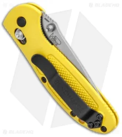 Benchmade Mini Griptilian Knife Yellow (2.91" Satin) 556-YEL-S30V 6 Benchmade Mini Griptilian Knife Yellow (2.91" Satin) 556-YEL-S30V -Benchmade Benchmade Mini Griptilian Yellow Satin 556 YEL S30V BHQ 3562 jr side