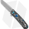 Benchmade Oeser Tengu Flipper Knife White/Black CF (2.8" Damasteel) 601-211