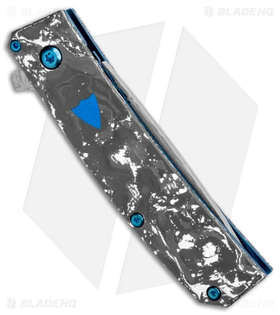 Benchmade Oeser Tengu Flipper Knife White/Black CF (2.8" Damasteel) 601-211 3 Benchmade Oeser Tengu Flipper Knife White/Black CF (2.8" Damasteel) 601-211 - Image 3