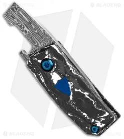 Benchmade Oeser Gold Class Tengu Tool Arctic Storm Fat CF (1.1" Dama) -Benchmade Benchmade Oeser Tengu Tool White Black 1in Damasteel Multi Tool 602 211 BHQ 138208 td side