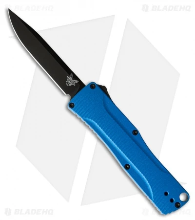 Benchmade Om D/A OTF Automatic Knife Blue Alum. (2.5" Black DLC) 4850BK-1 1 Benchmade Om D/A OTF Automatic Knife Blue Alum. (2.5" Black DLC) 4850BK-1