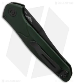 Benchmade Osborne 9400 Automatic Knife Green Aluminum (3.4" Black) -Benchmade Benchmade Osborne 9400 AK Green Aluminum 3in Black BHQ 113245 td side