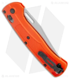 Benchmade Taggedout AXIS Lock Knife Orange Grivory (3.5" Stonewash) 15535 -Benchmade Benchmade Taggedout AXIS Lock Orange Grivory SW BHQ 137283 jr side