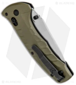 Benchmade Turret AXIS Lock Folding Knife OD Green G-10 (3.7" Satin) 980 -Benchmade Benchmade Turret AIX Lock OD Green G 10 Satin 980 BHQ 92610 jr side