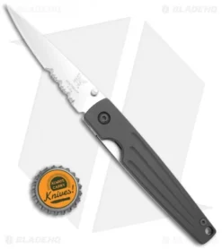 Vintage Benchmade Mini Spike 640S-BLK Liner Lock Knife (3.375" Satin Serr) -Benchmade Benchmade Vintage Mini Spike LL Serr 640S BLK BHQ 35739 jr bottlecap