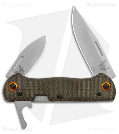 Benchmade Weekender Slip Joint Knife OD Green Micarta (3" SW) 317-1 2 Benchmade Weekender Slip Joint Knife OD Green Micarta (3" SW) 317-1 - Image 2