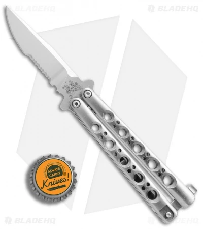 Rare Pre-Production Benchmade 31S Balisong Butterfly Knife (3" Satin Serr) 4 Rare Pre-Production Benchmade 31S Balisong Butterfly Knife (3" Satin Serr) - Image 4