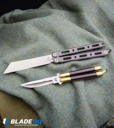 Benchmade 87 Ti Bali-Song Butterfly Knife Titanium (4.5" Satin) 5 Benchmade 87 Ti Bali-Song Butterfly Knife Titanium (4.5" Satin) - Image 5