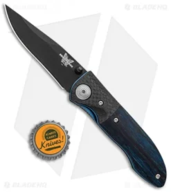 Vintage Benchmade 690 Liner Lock Knife Blue Wood/CF (3.625" Black) 690BTBLU 9 Vintage Benchmade 690 Liner Lock Knife Blue Wood/CF (3.625" Black) 690BTBLU -Benchmade Vintage Benchmade 690 LL Blue Wood CF 690BTBLU BHQ 99186 jr bottlecap