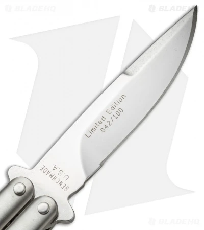 Rare Vintage Benchmade 30-SPL LE Bali-Song Butterfly Knife (3.5" Satin) #42 3 Rare Vintage Benchmade 30-SPL LE Bali-Song Butterfly Knife (3.5" Satin) #42 - Image 3