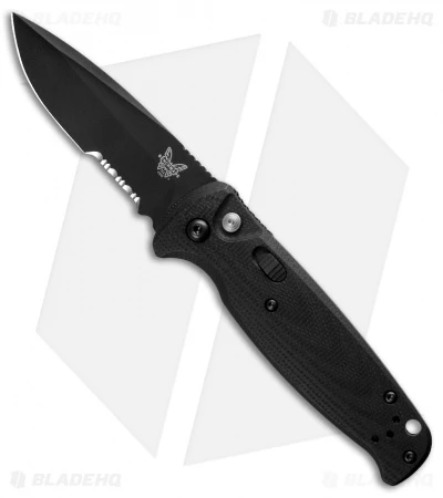 Benchmade CLA Automatic Knife Black G-10 (3.4" Black Serr) 4300SBK 1 Benchmade CLA Automatic Knife Black G-10 (3.4" Black Serr) 4300SBK