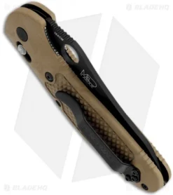 Benchmade Griptilian AXIS Lock Knife Sand (3.45" Black Serr) 550SBKHGSN -Benchmade benchmade 550bkhgsn grip black tan plain side